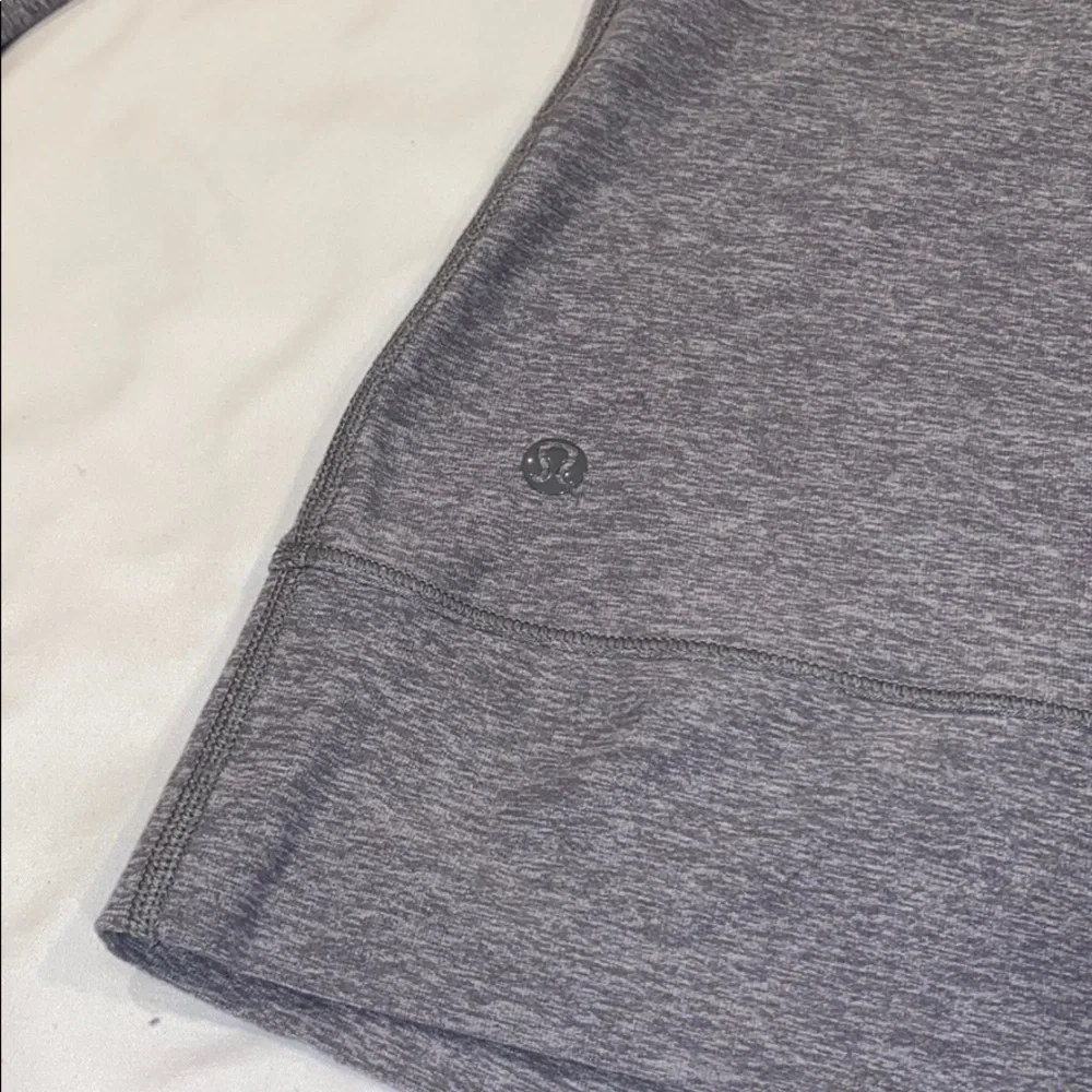 lululemon athletica Gray Long Sleeve Mesh Yoke Top